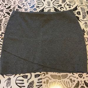 H&M dark grey overlapping mini skirt